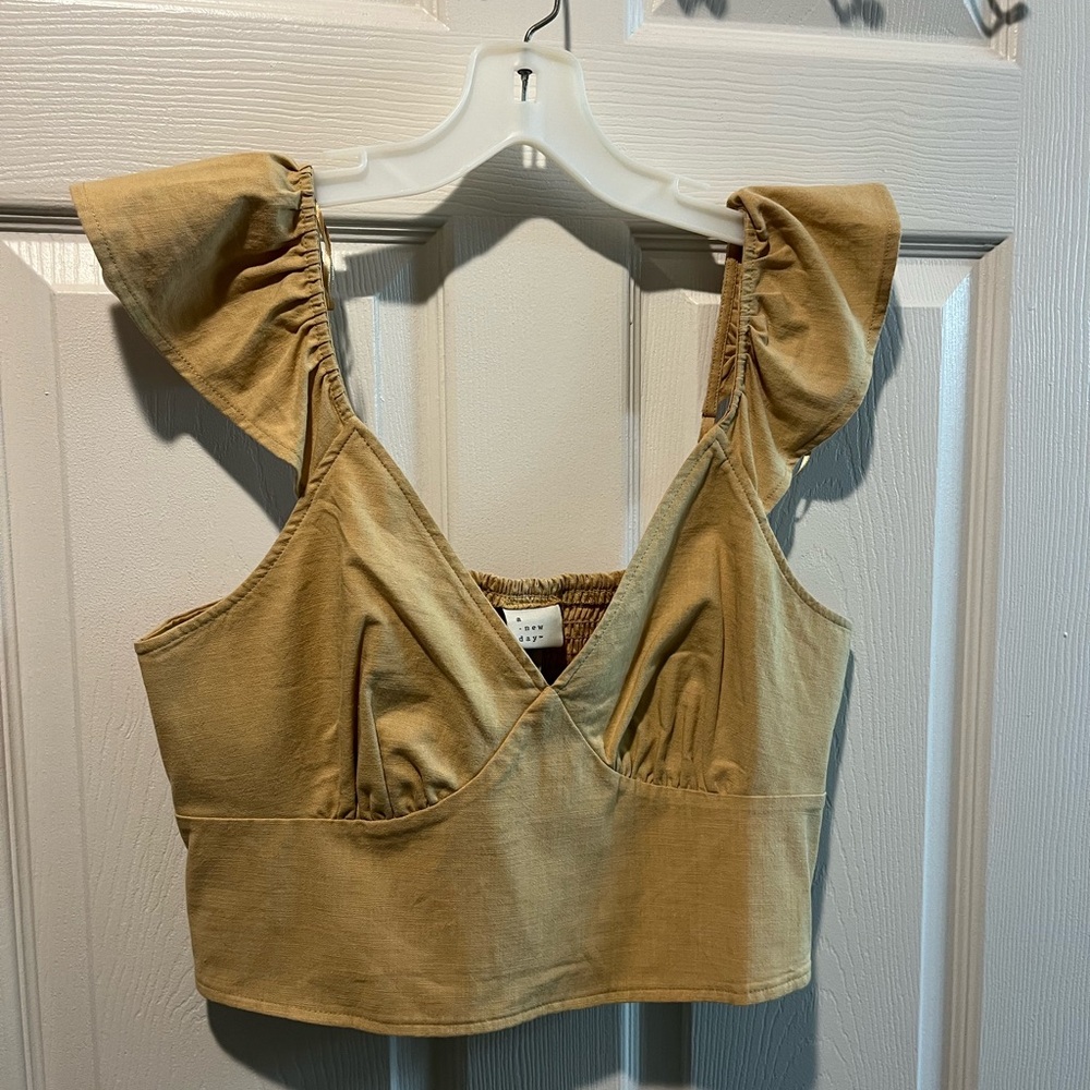 A New Day Tan Crop Top
